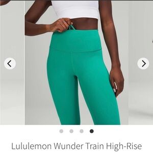 lululemon athletica Teal Leggings MALDIVES GREEN